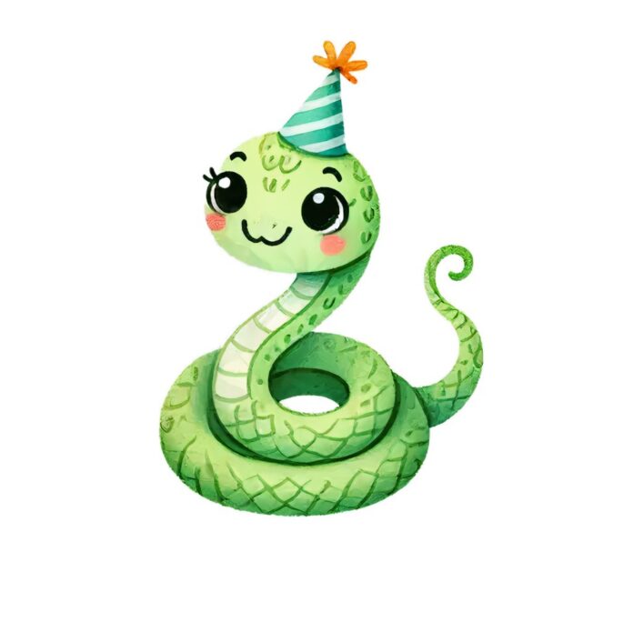 Vector rắn hoạt hình dễ thương