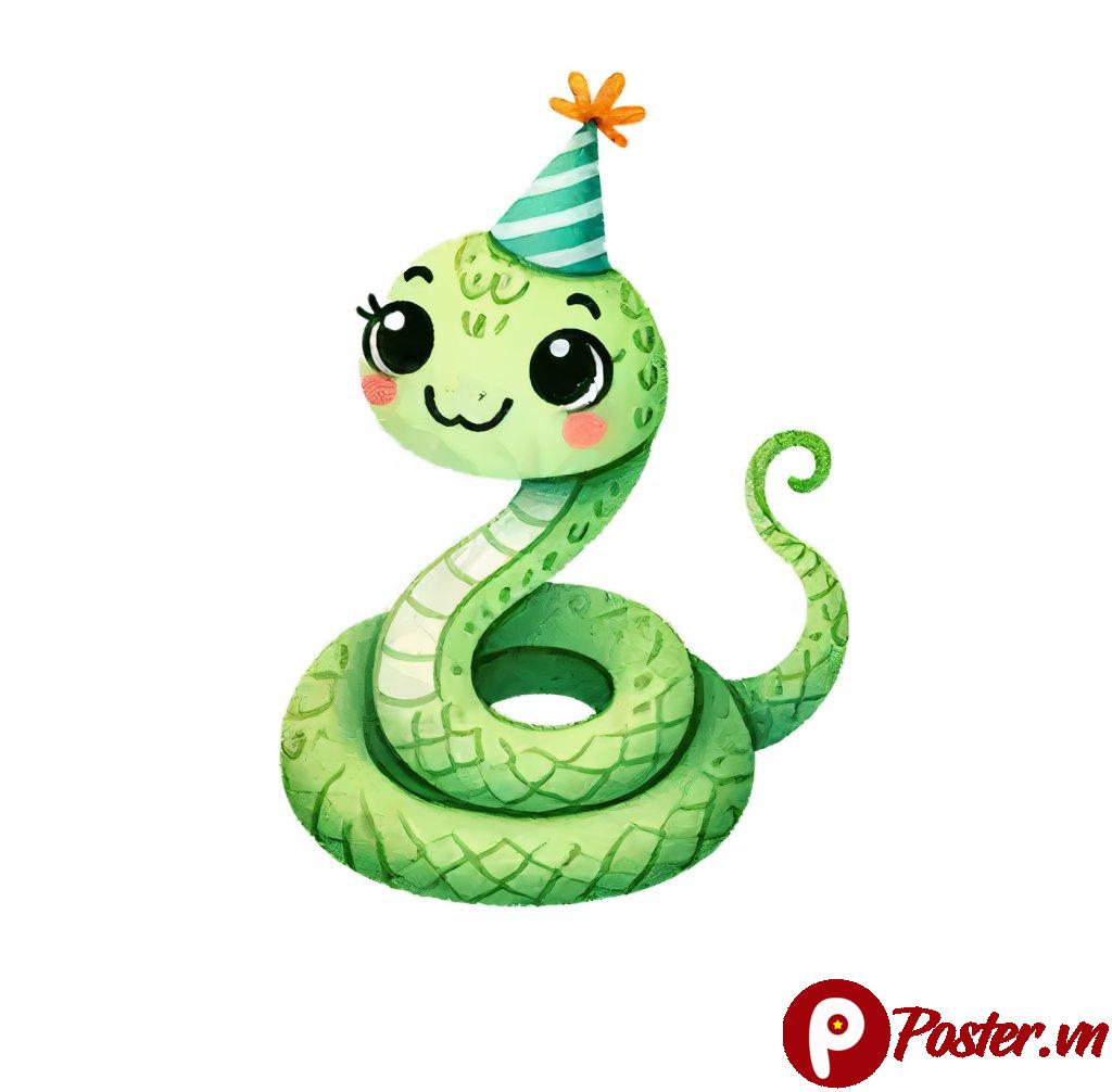 Vector rắn hoạt hình dễ thương