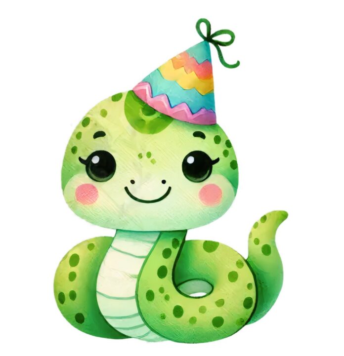 Vector rắn hoạt hình dễ thương