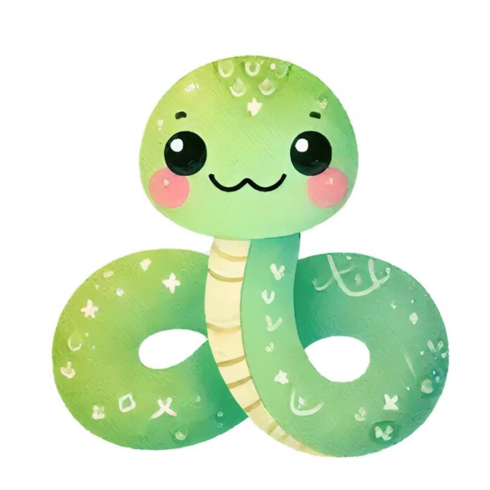 Vector rắn hoạt hình dễ thương