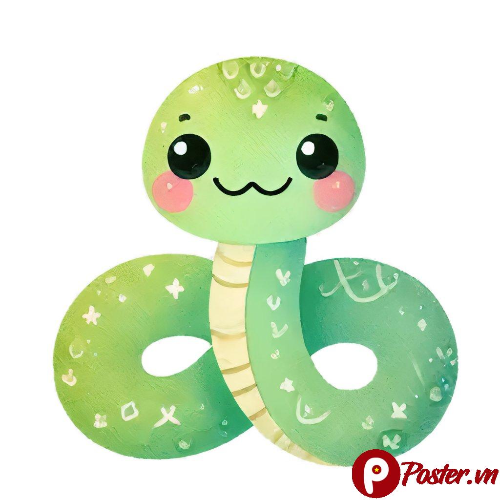 Vector rắn hoạt hình dễ thương