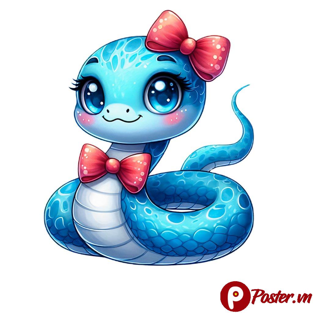 Vector rắn hoạt hình dễ thương