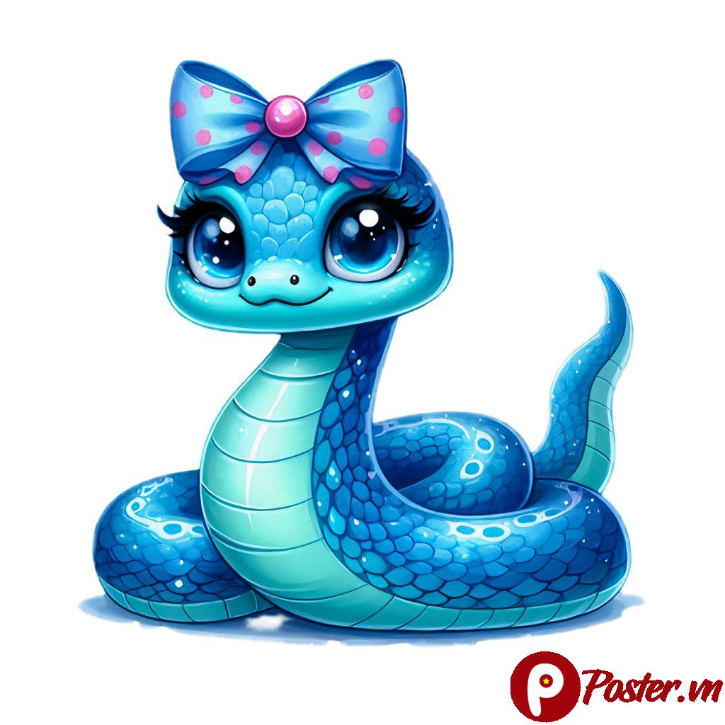 Vector rắn hoạt hình dễ thương