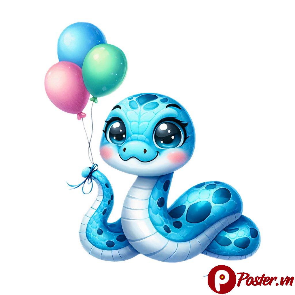 Vector rắn hoạt hình dễ thương