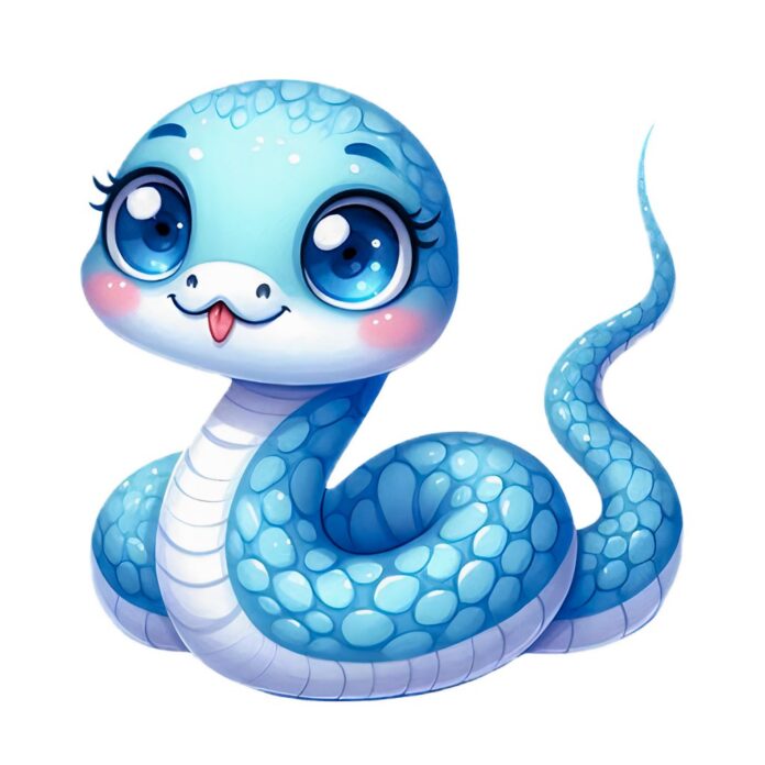 Vector rắn hoạt hình dễ thương