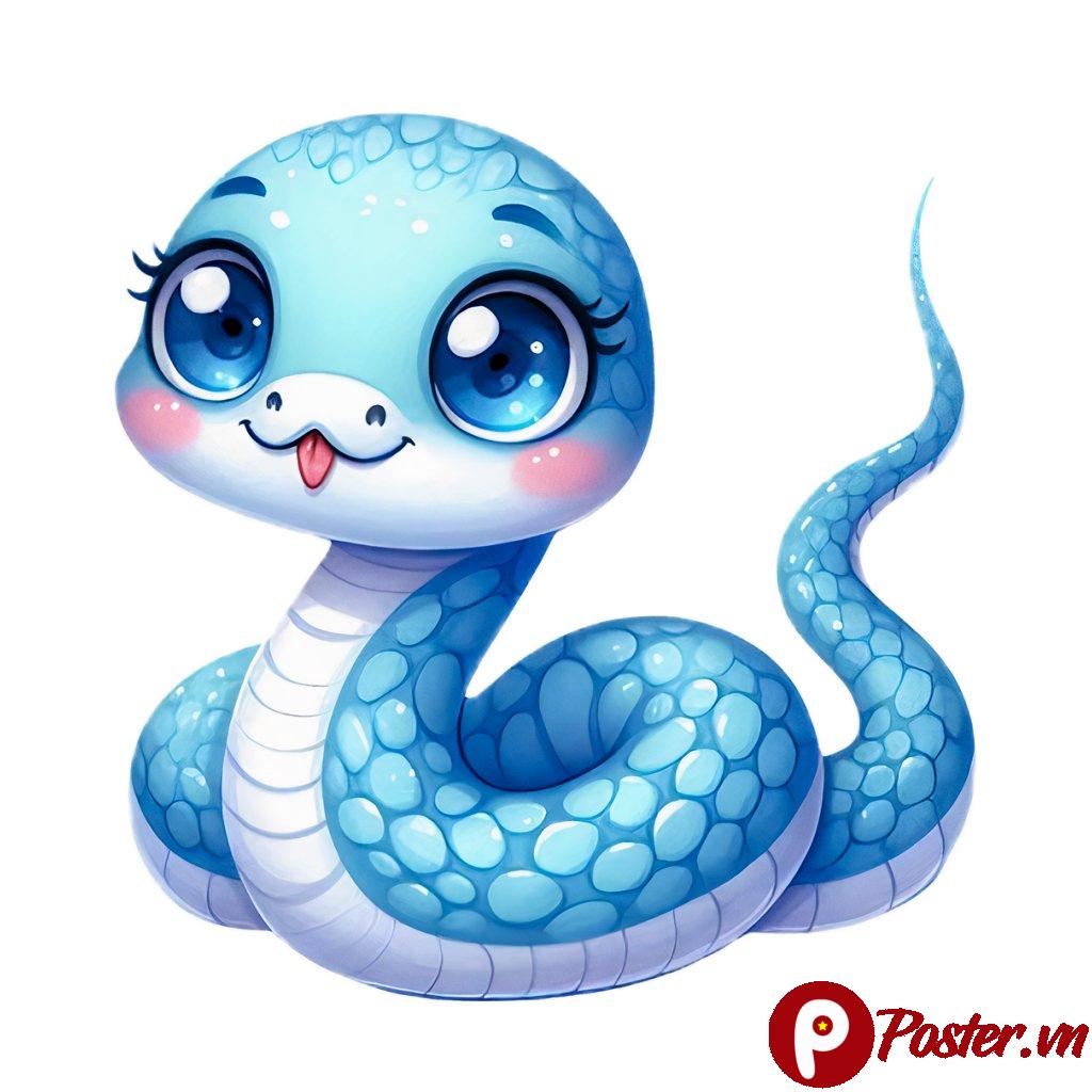 Vector rắn hoạt hình dễ thương