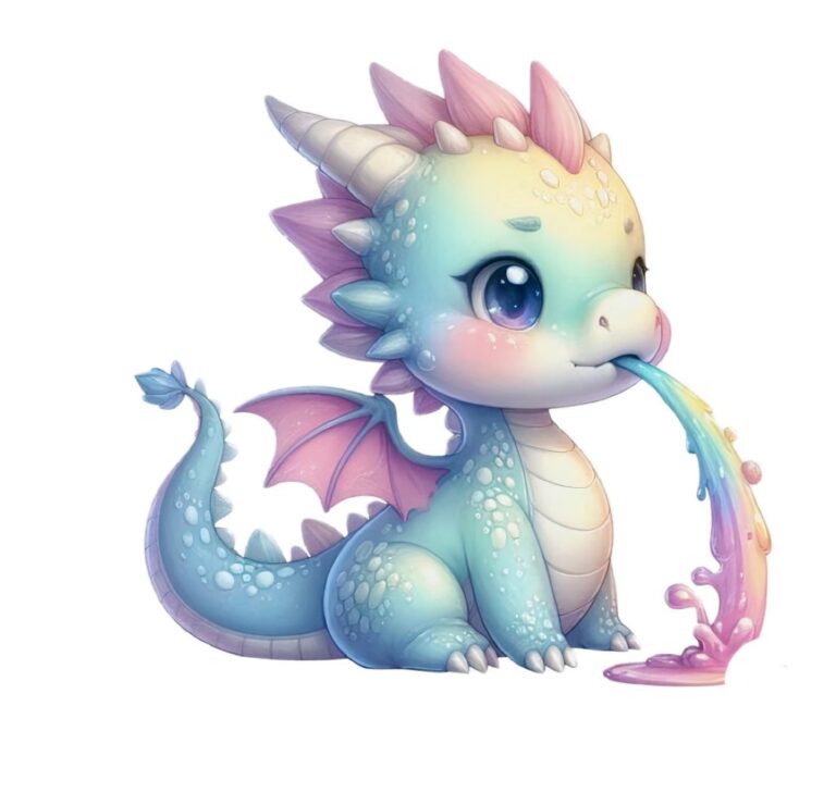 Vector rồng con dễ thương