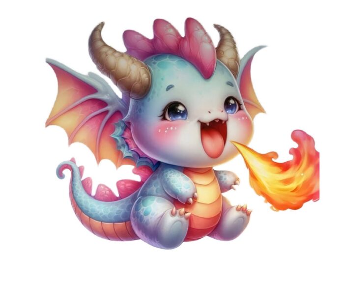 Vector rồng con dễ thương