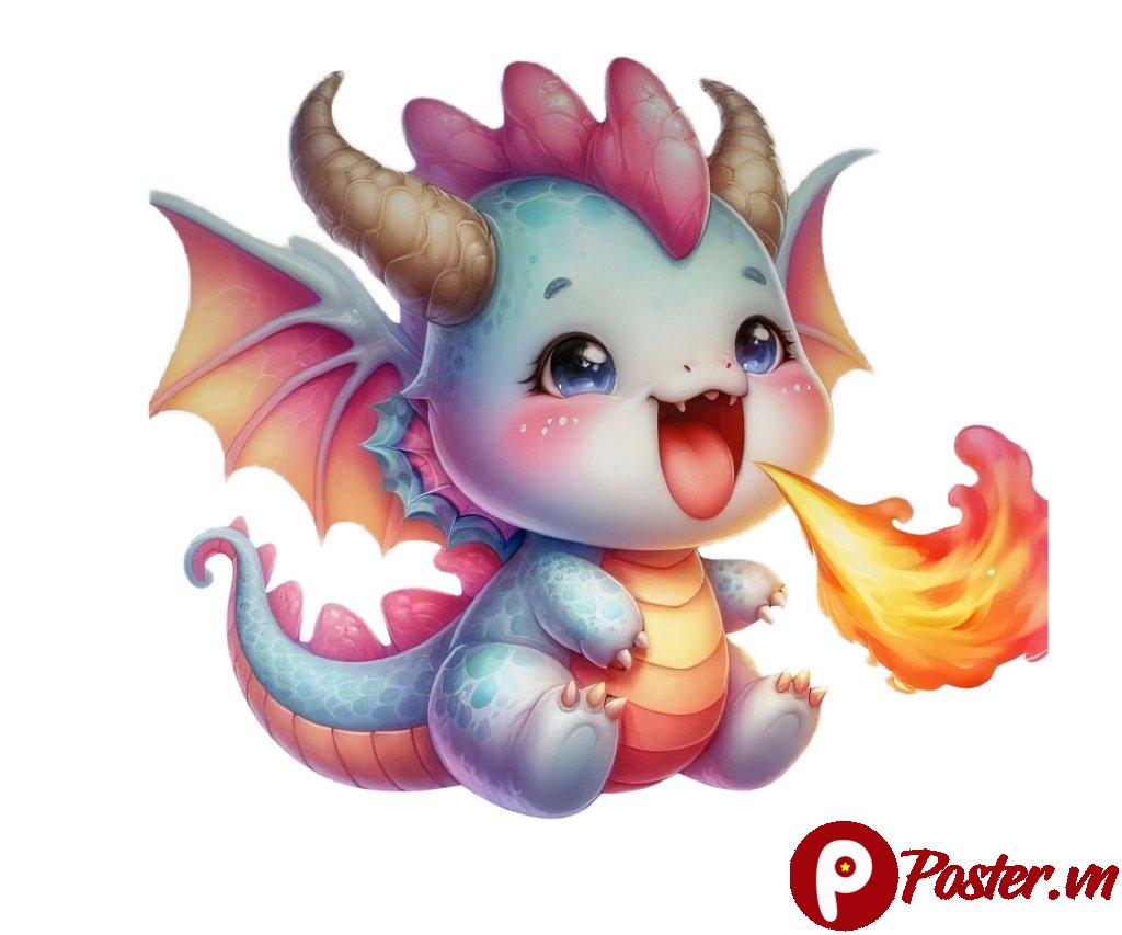 Vector rồng con dễ thương