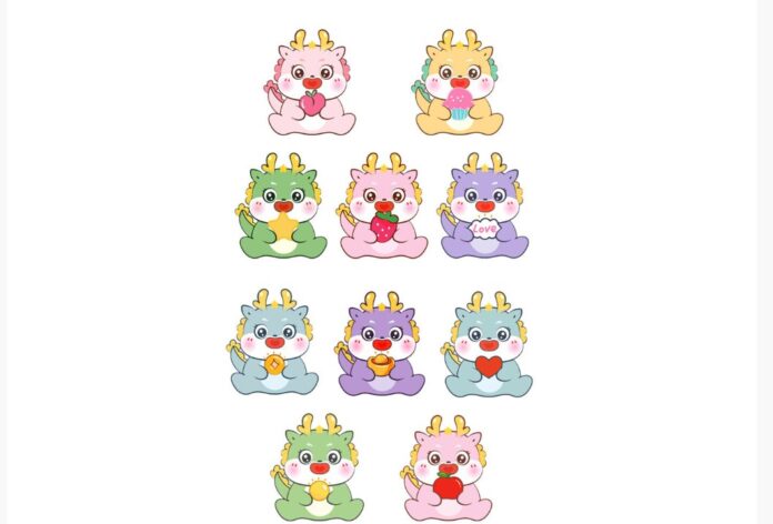 Vector rồng con dễ thương