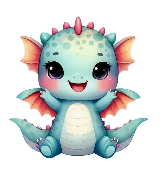 Vector Rồng Con Dễ Thương