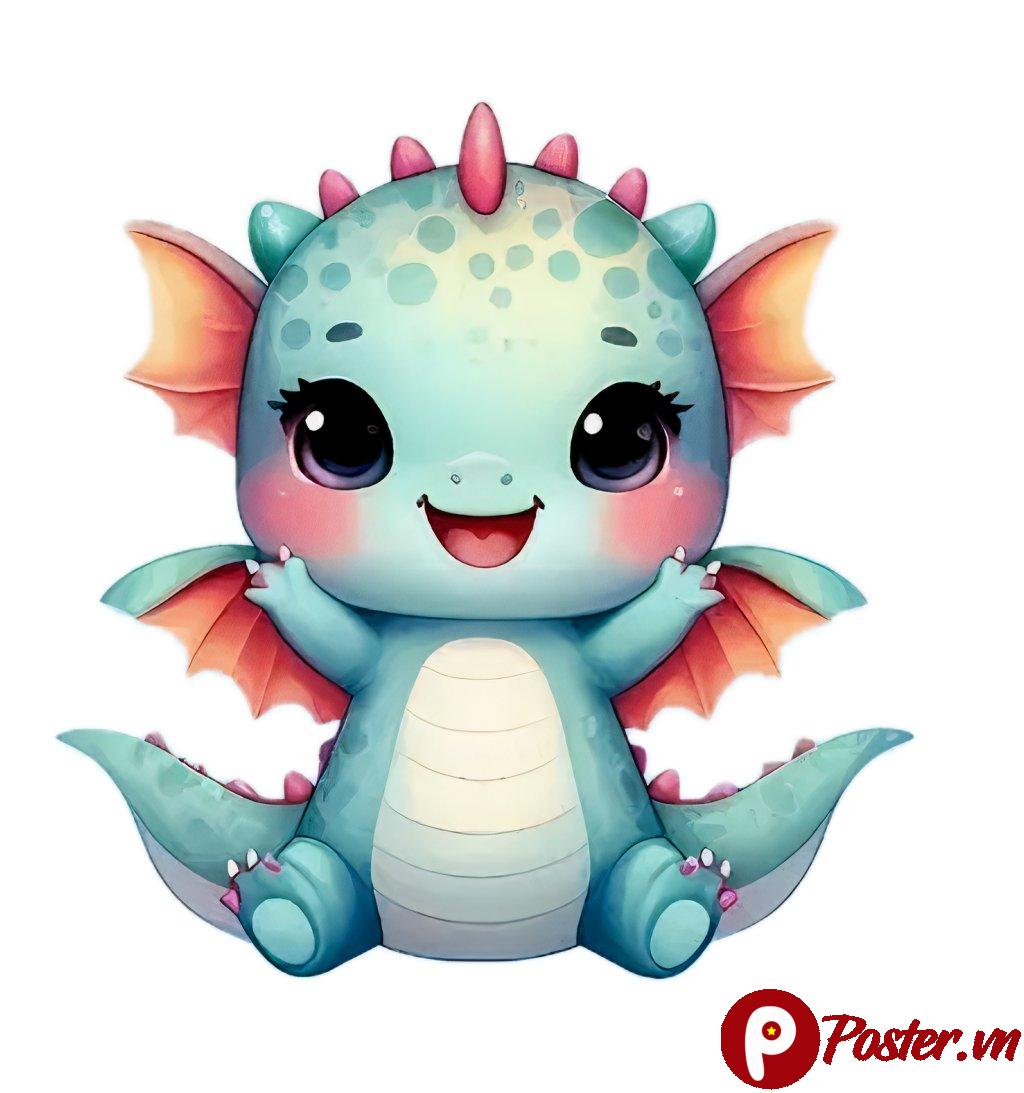 Vector Rồng Con Dễ Thương