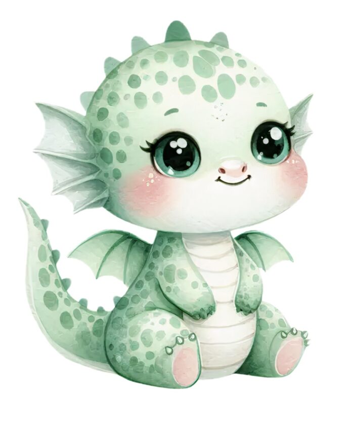 Vector rồng con dễ thương