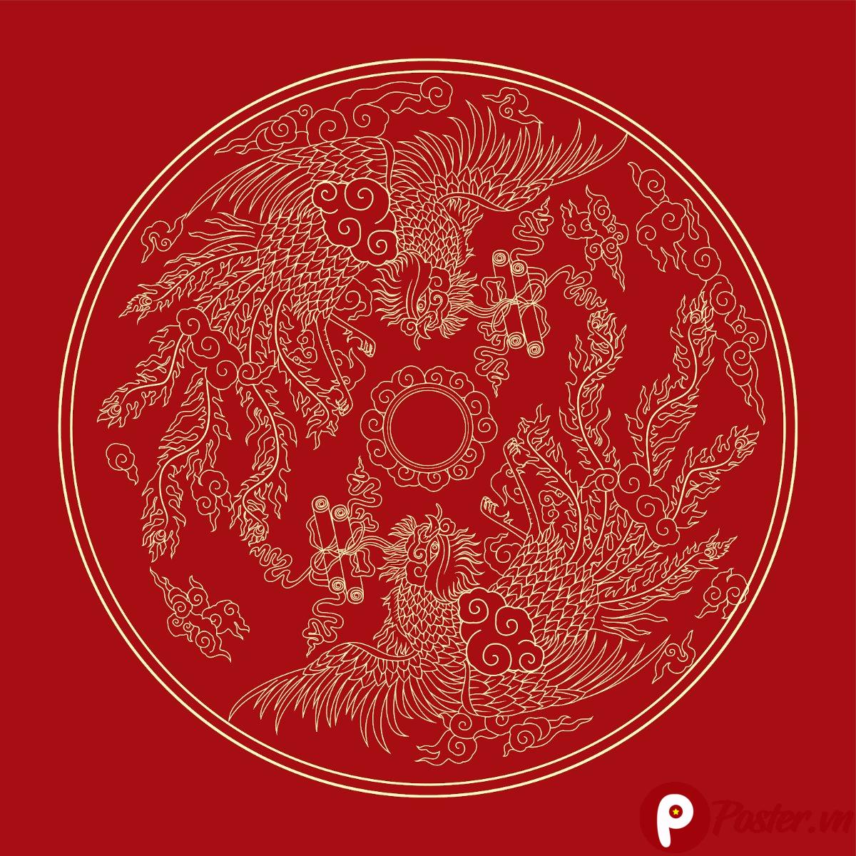 Vector Rồng Phượng Cổ Điển