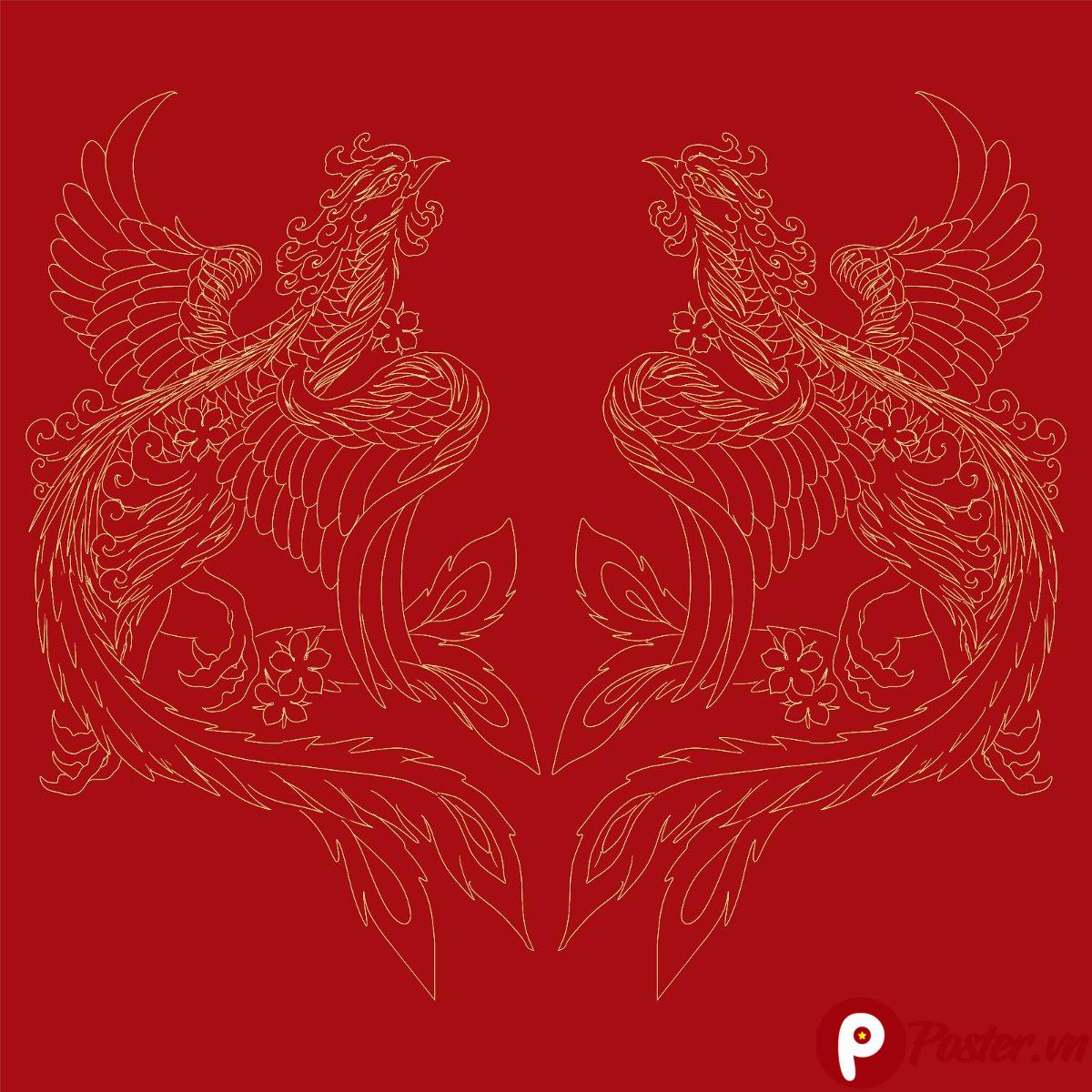 Vector rồng phượng nghệ thuật