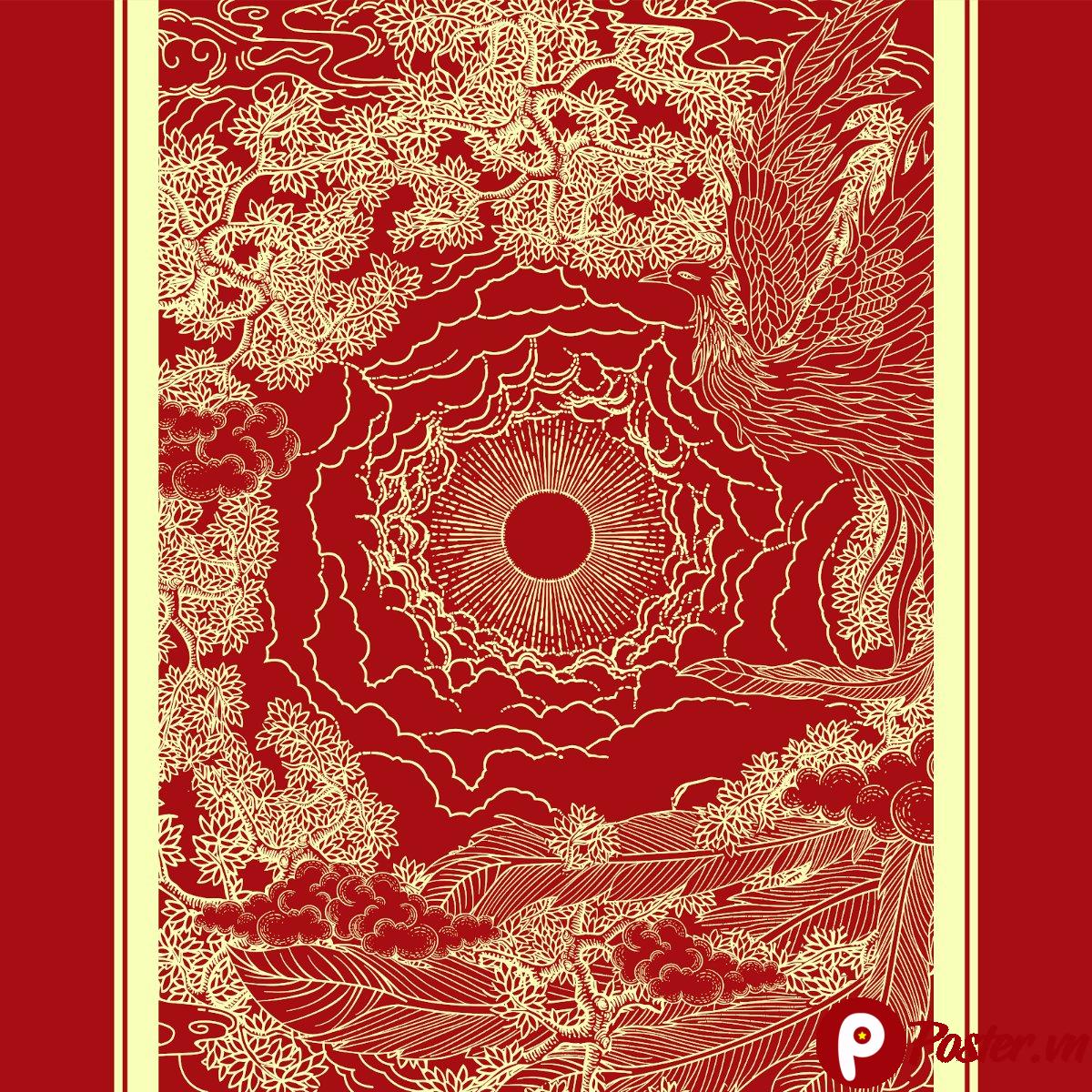 Vector Rồng Phượng Đỏ May Mắn