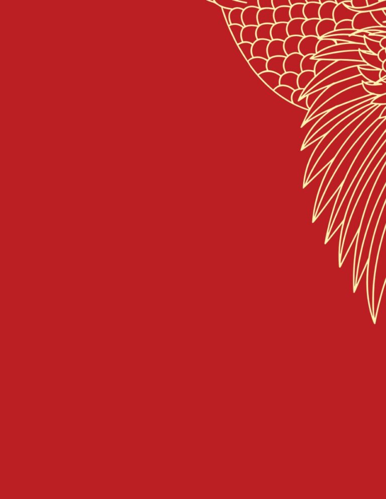 Vector rồng phượng đỏ vàng