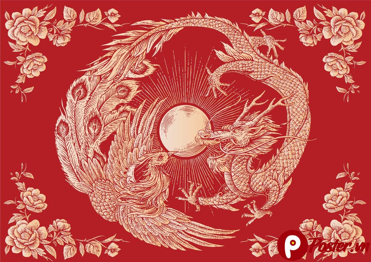 Vector Rồng Phượng Minh Họa