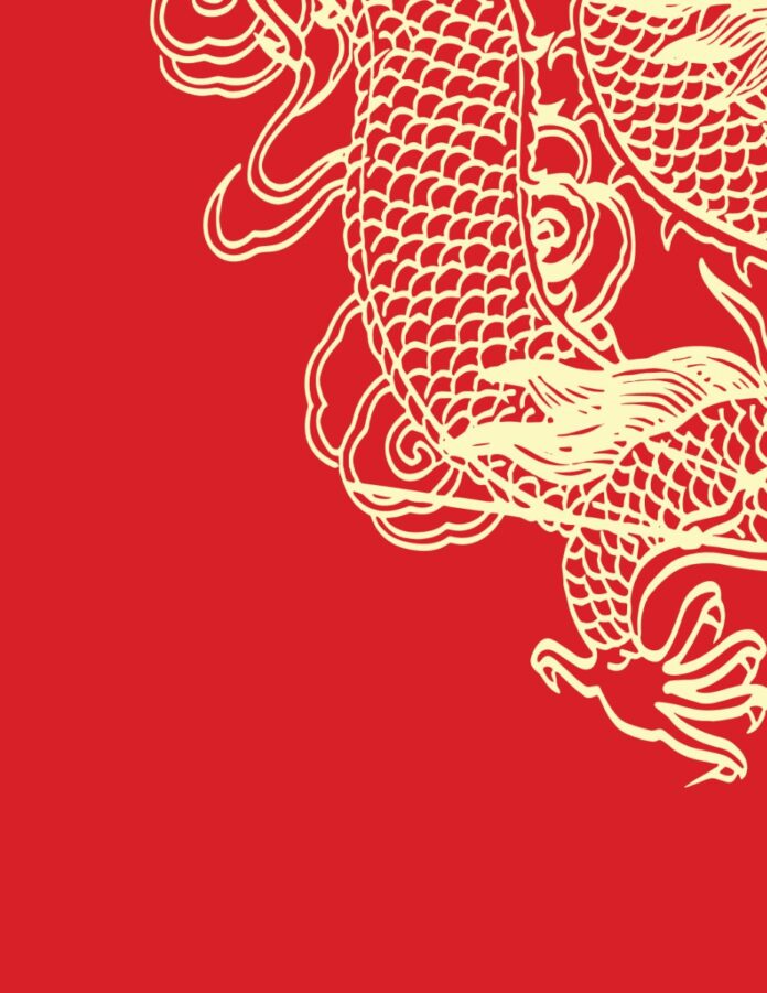 Vector Rồng Phượng Tết Đỏ