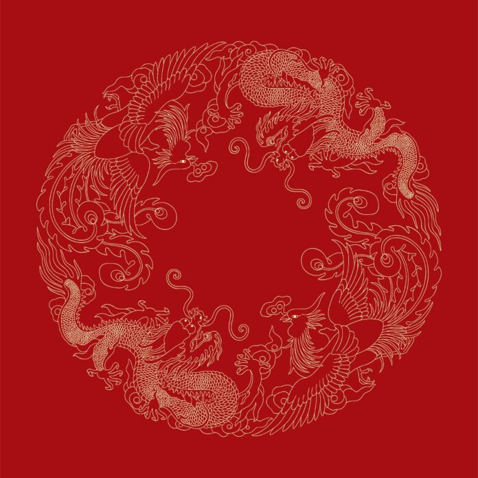 Vector Rồng Phượng Trang Trí