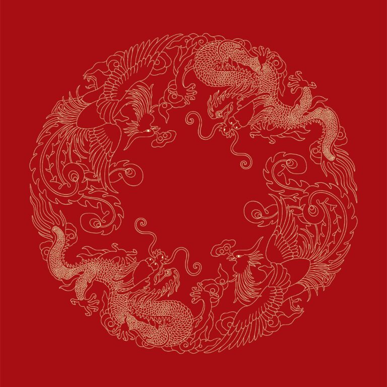 Vector Rồng Phượng Trang Trí