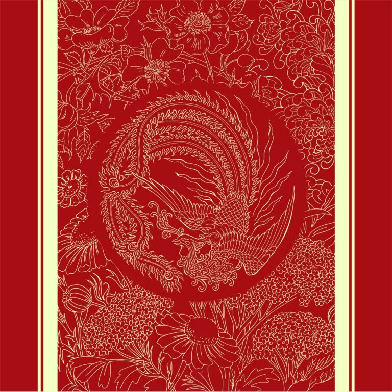 Vector Rồng Phượng Trang Trí Đỏ