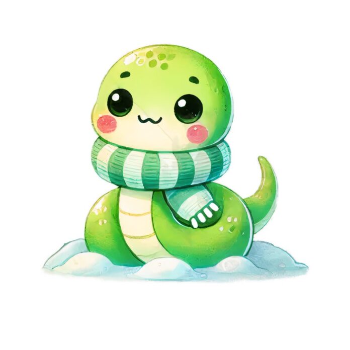 Vector Rồng Xanh Cute Tết 2025