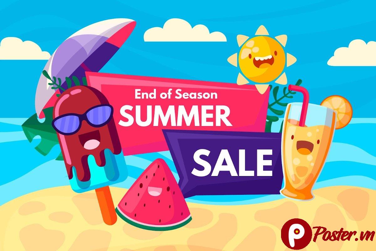 Vector Sale Hè Cuối Mùa