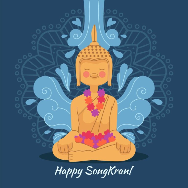 Vector Songkran chúc mừng