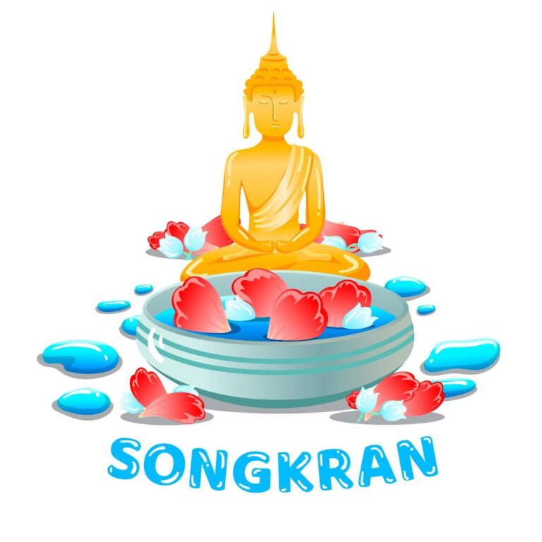 Vector Songkran Lễ Hội Té Nước