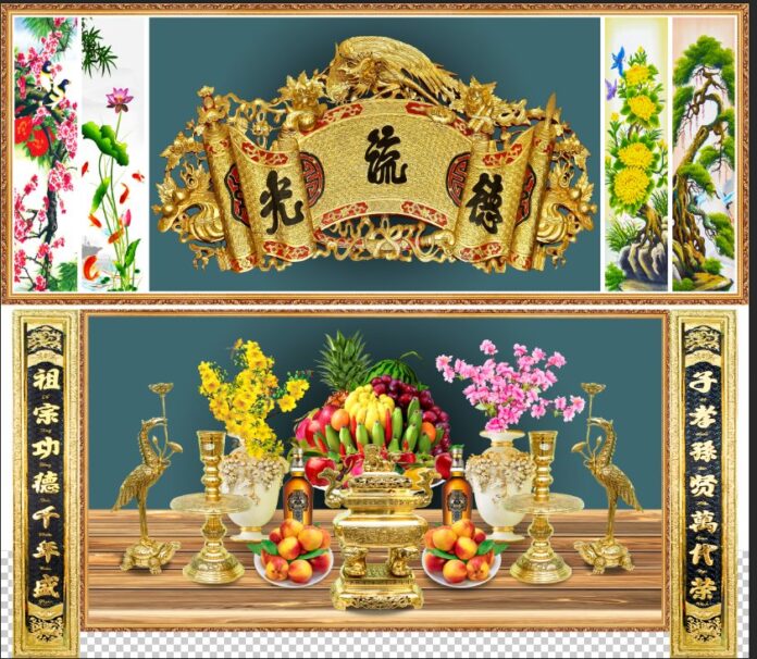 Vector Thờ Cúng Tết 2025