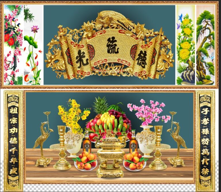 Vector Thờ Cúng Tết 2025