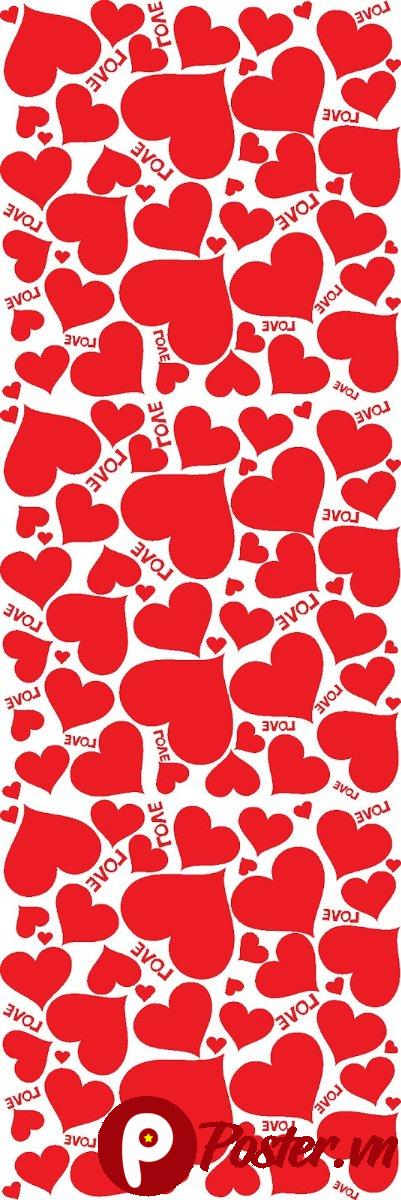 Vector trái tim tình yêu đỏ