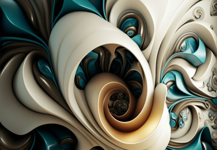 Vector trừu tượng 3D sóng xoắn