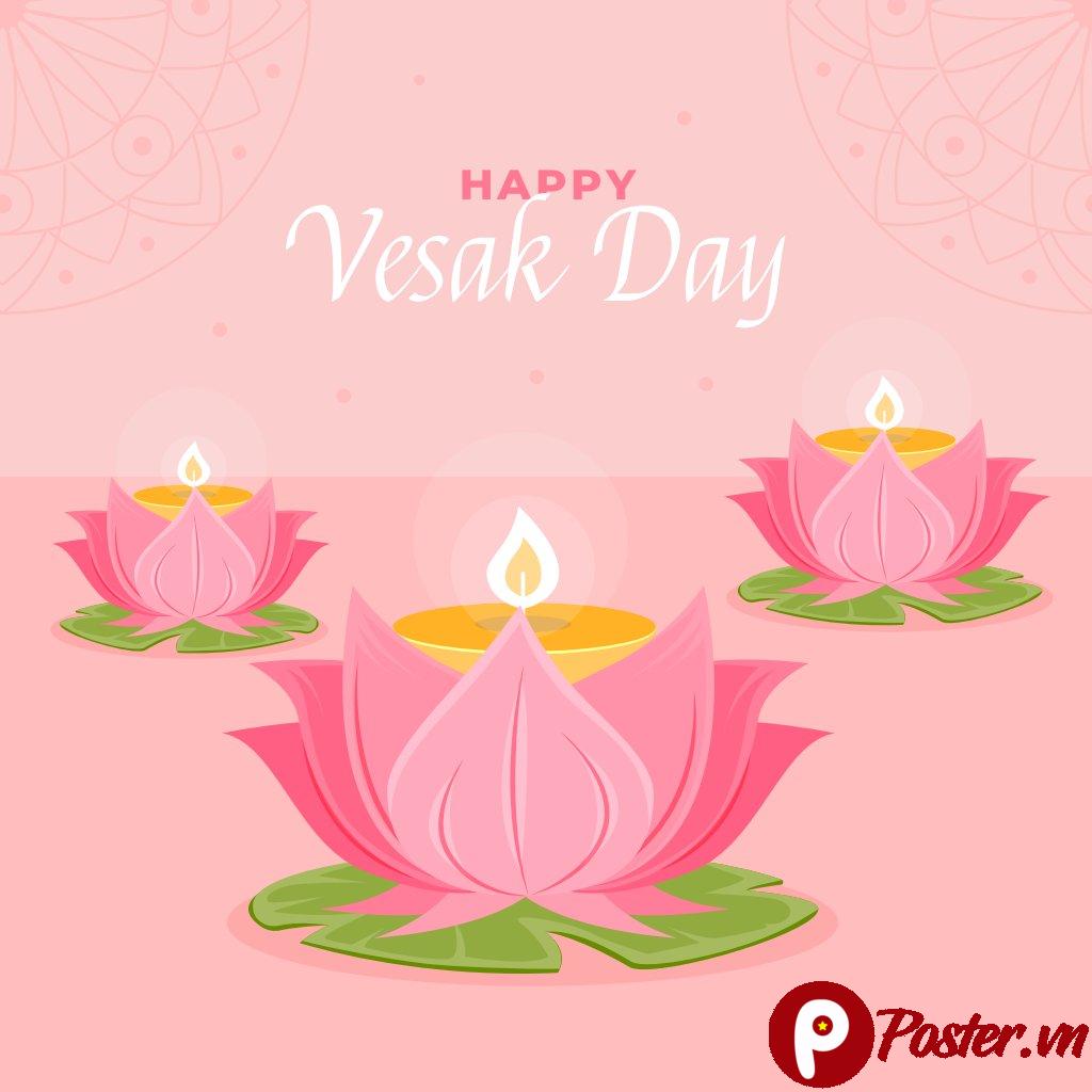 Vector Vesak Day Hoa Sen