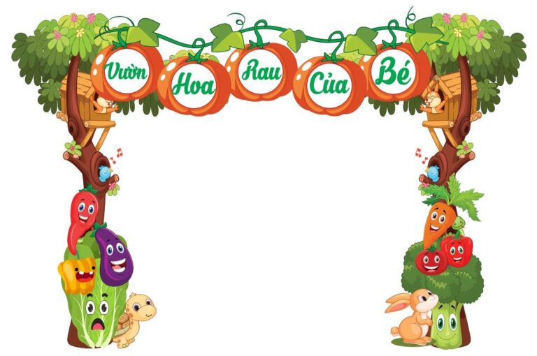 Vector Vườn Hoa Rau Của Bé TT8