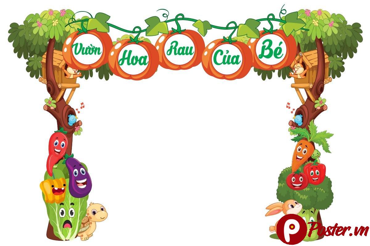 Vector Vườn Hoa Rau Của Bé TT8