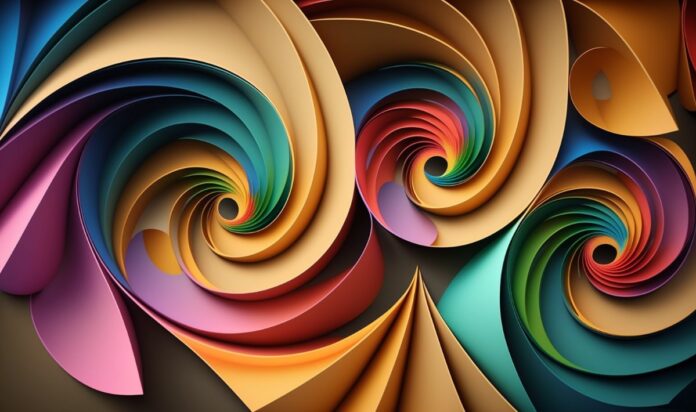 Vector xoắn ốc đa sắc sống động