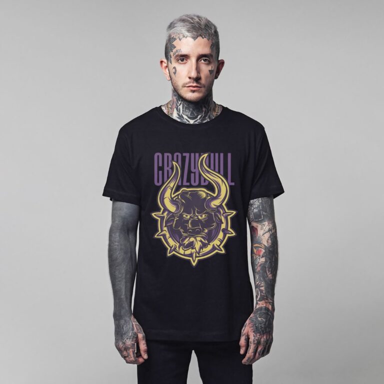 Áo thun Crazy Skull Vector