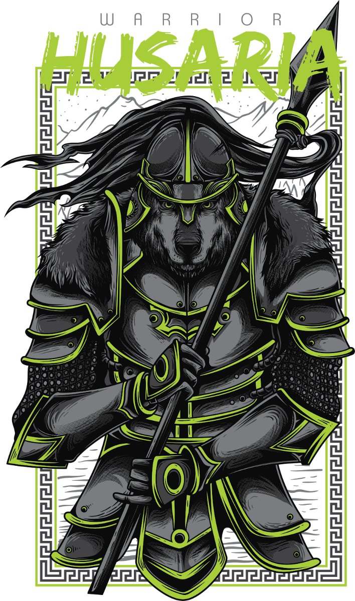 Áo thun đồ họa chiến binh Husaria