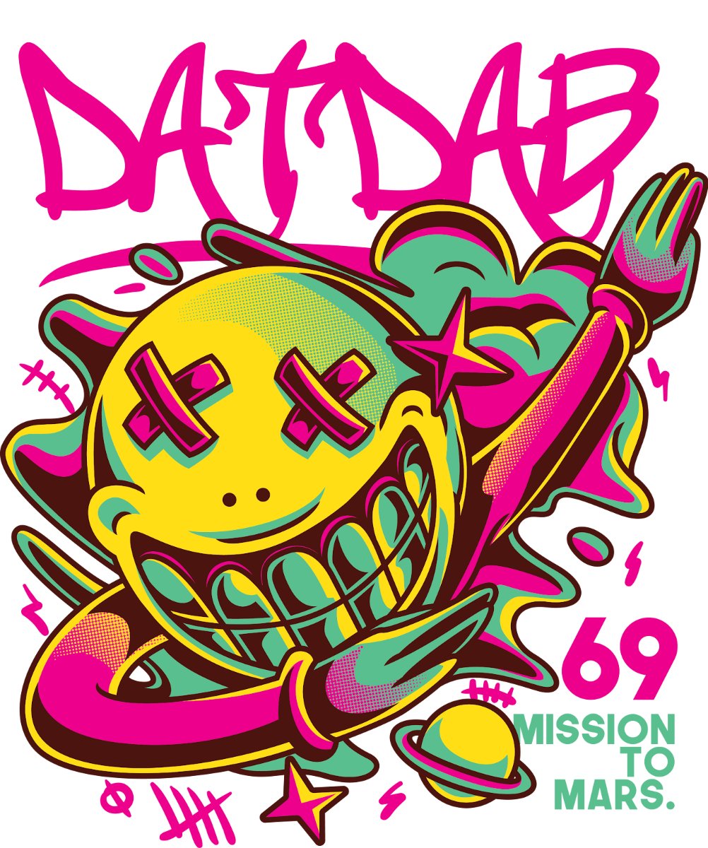 Áo thun đồ họa Datdab 69 Mission To Mars