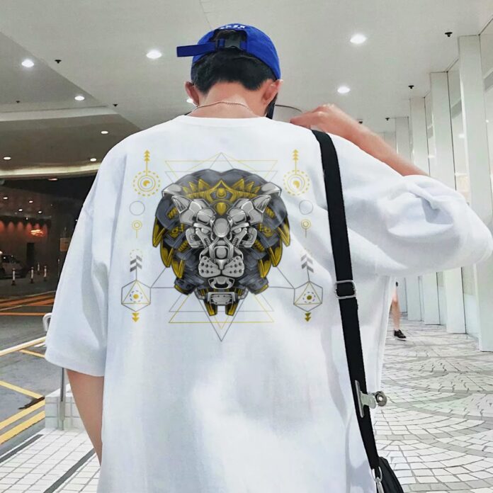 Áo thun đồ họa đầu sư tử