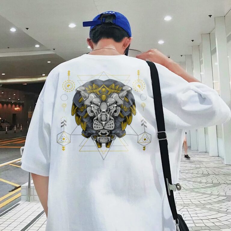 Áo thun đồ họa đầu sư tử