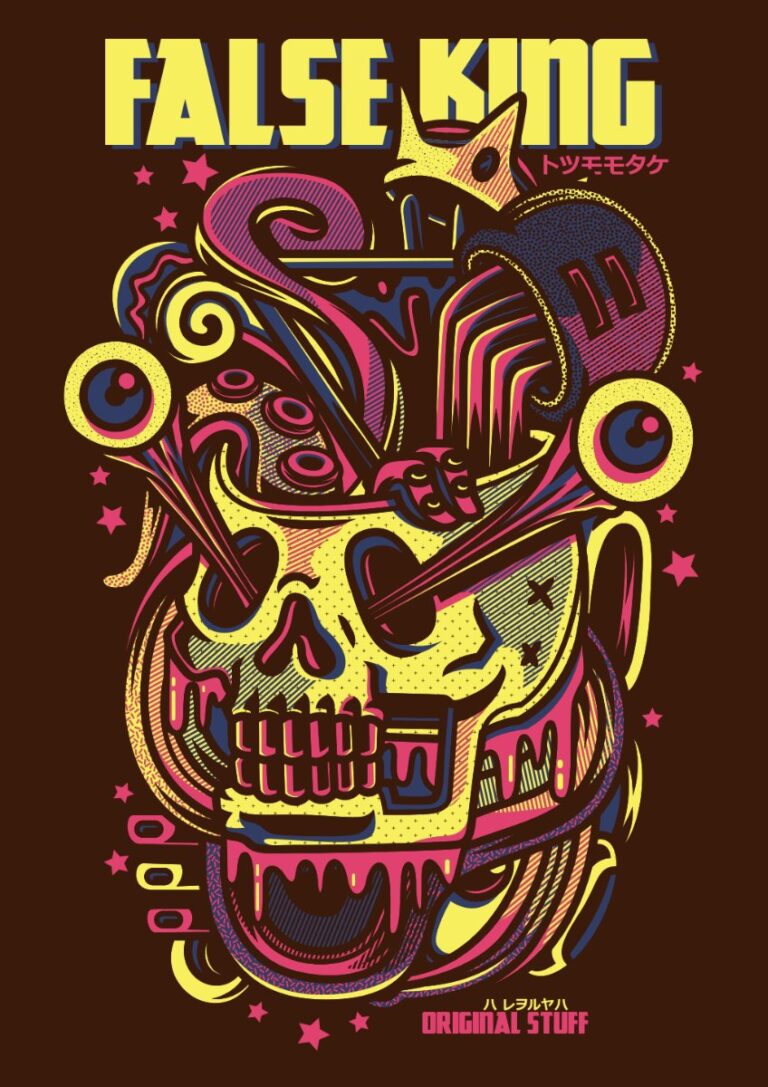 Áo thun đồ họa False King vector