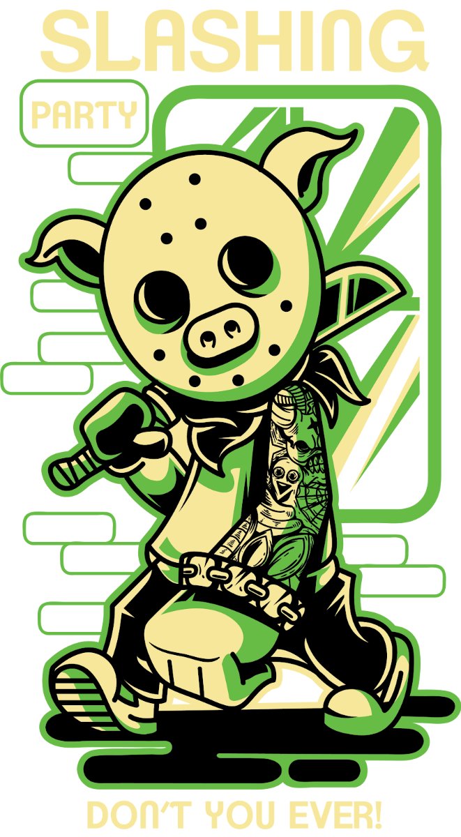 Áo thun đồ họa kinh dị Slashing Party