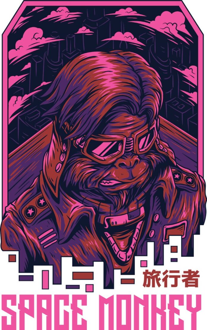 Áo thun đồ họa Space Monkey