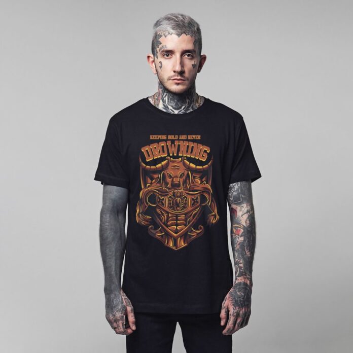 Áo thun Drowning Skull Vector