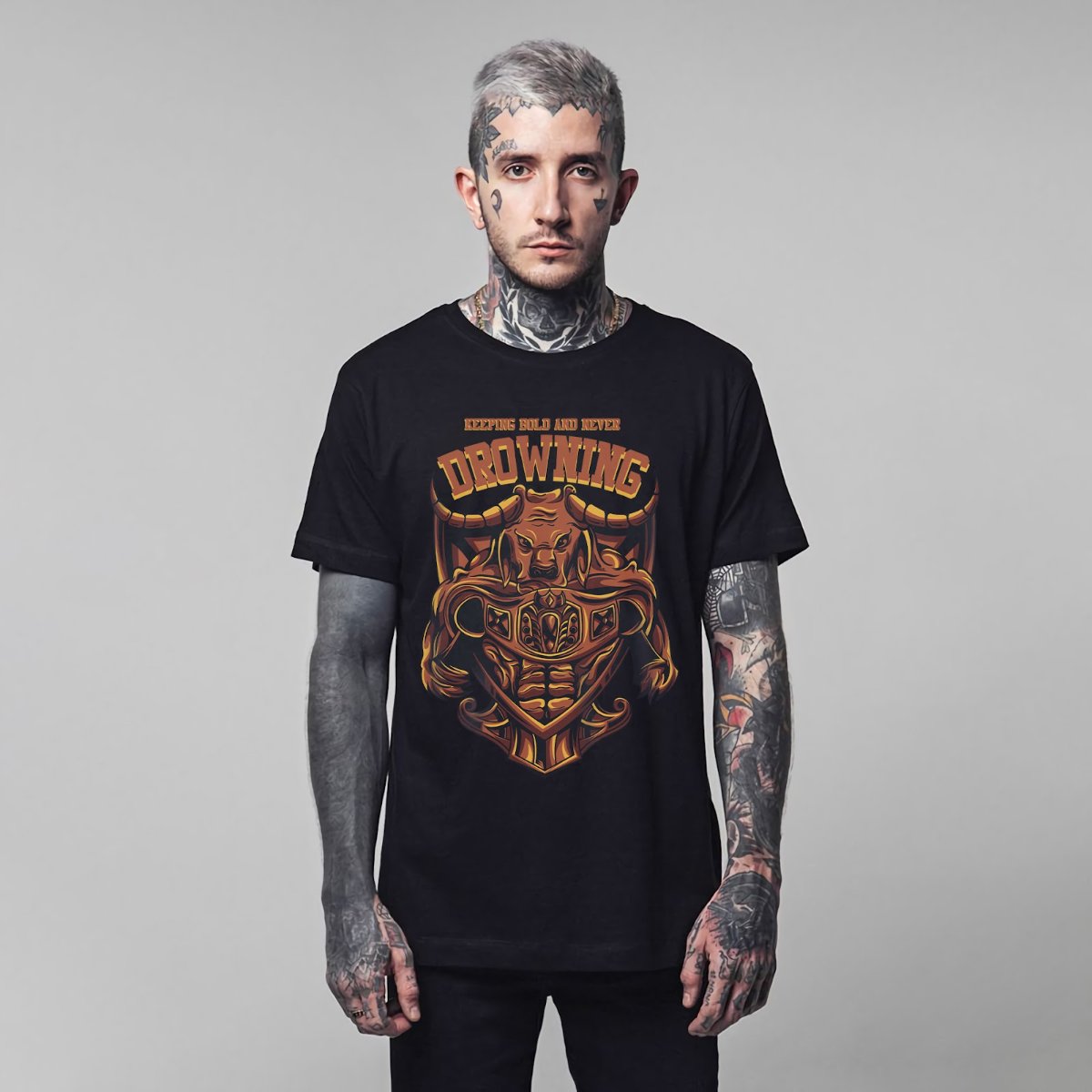 Áo thun Drowning Skull Vector