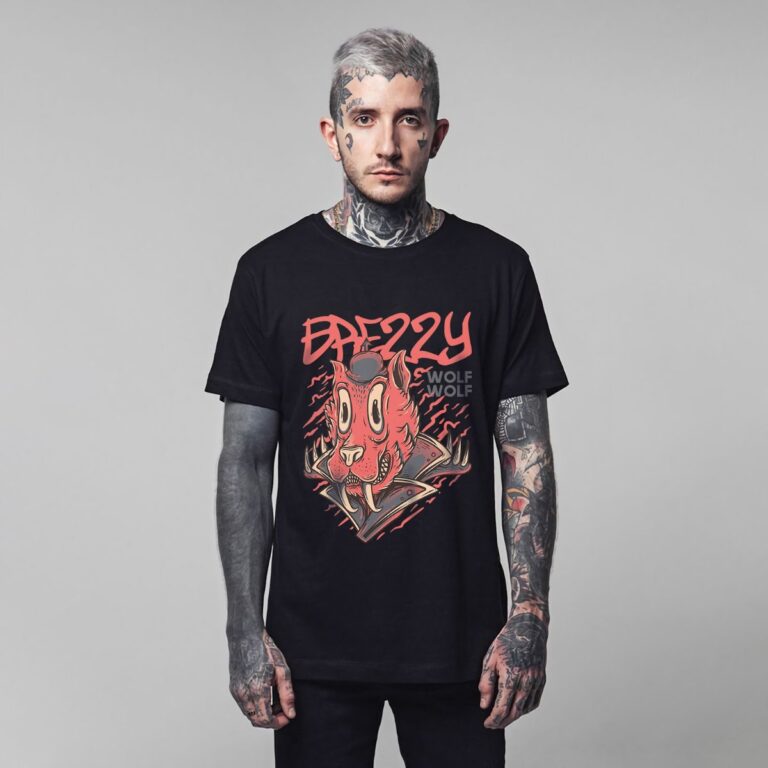 Áo thun hình sói hoạt hình