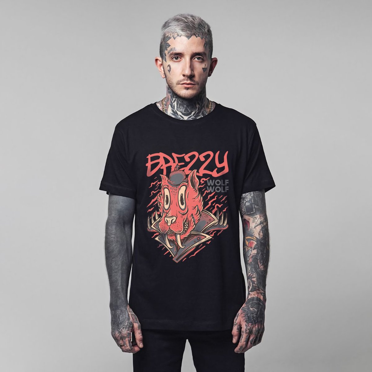 Áo thun hình sói hoạt hình